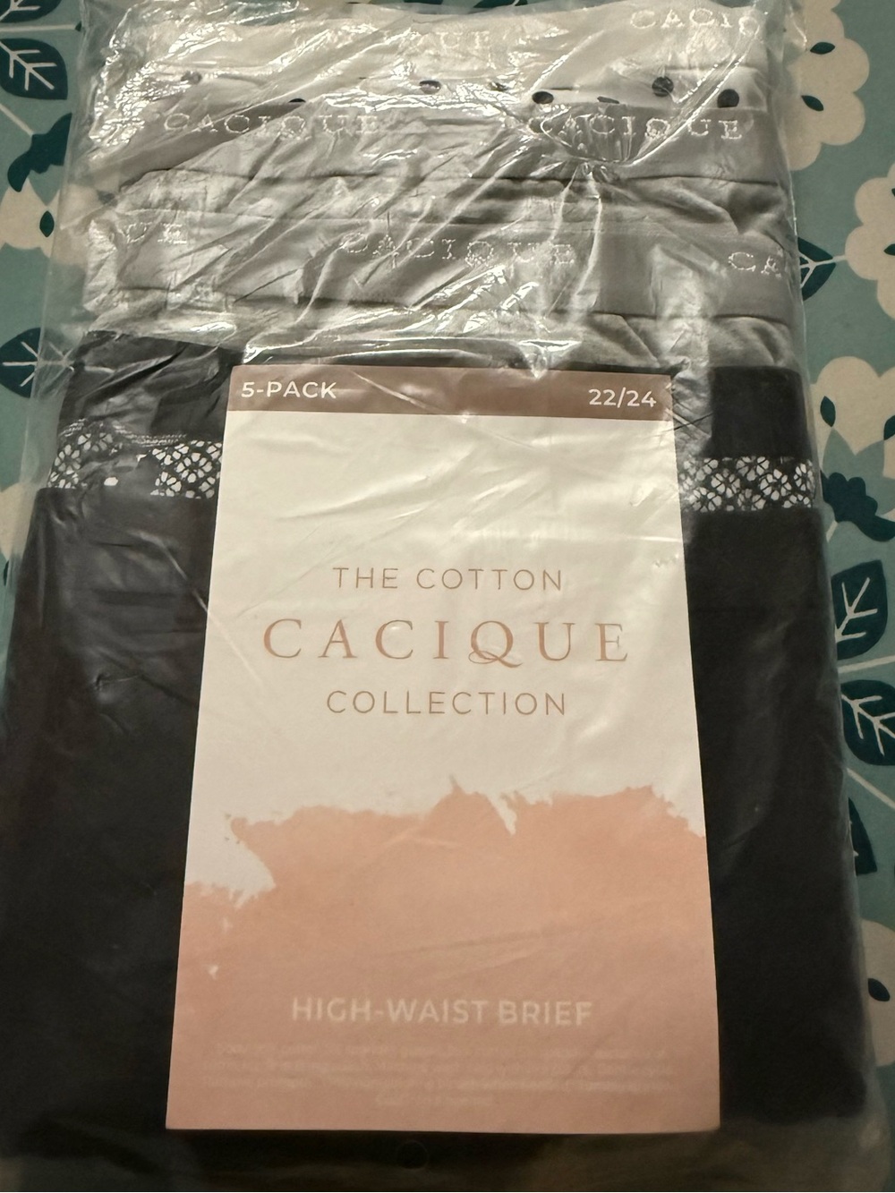 Cacique High-Waist Briefs - Black & Blush